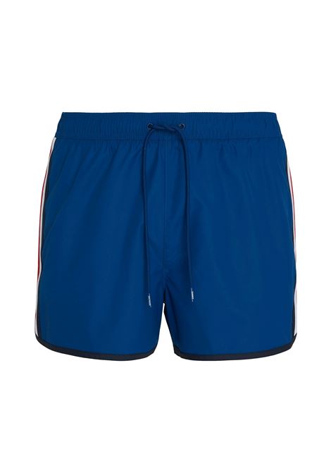 Costume Tommy Jeans Global Stripe Short Length Blu Navy Uomo TOMMY HILFIGER SWIMWEAR | Costumi | UM0UM03217-C5J